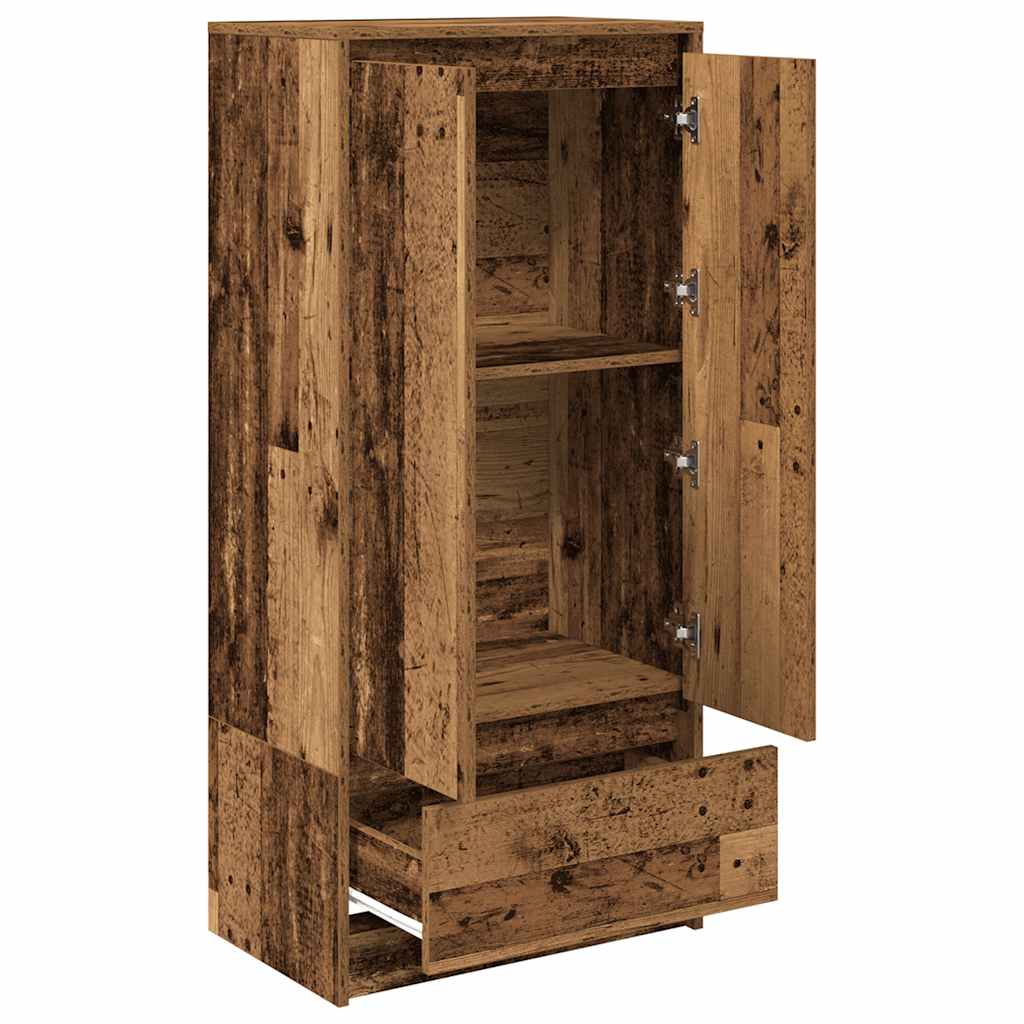Armoire avec tiroir vieux bois 55,5x34x119,5 cm bois ingénierie - XIOS