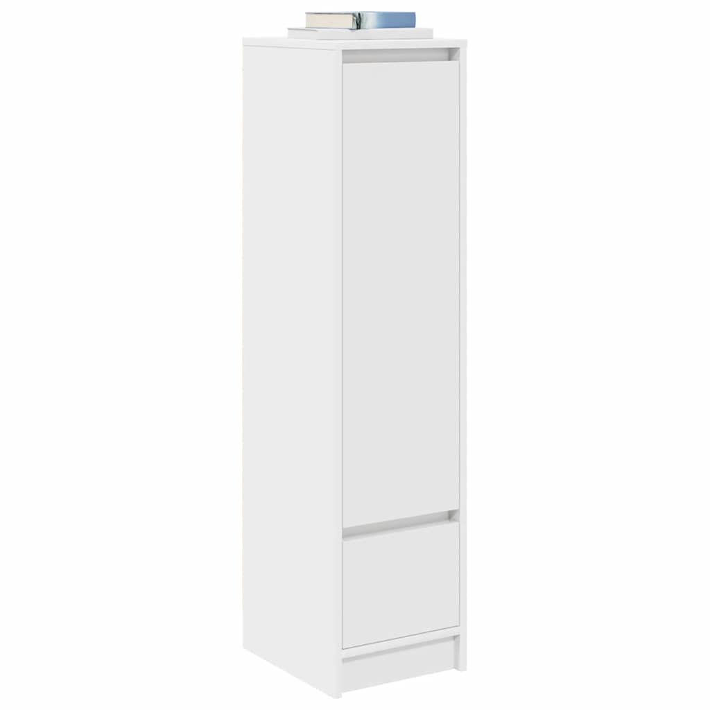 Buffet haut blanc 29,5x34x119,5 cm bois d'ingénierie - XIOS