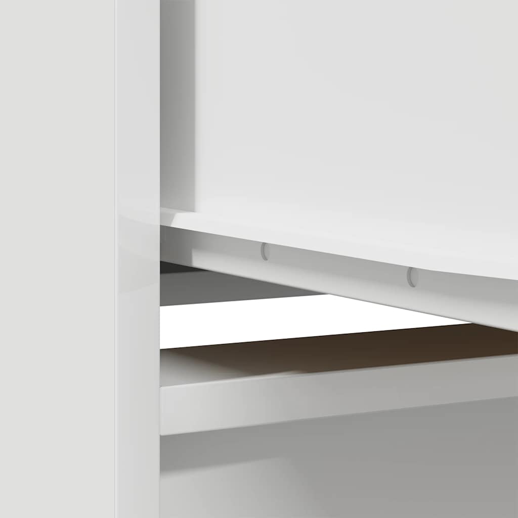 Buffet haut blanc 29,5x34x119,5 cm bois d'ingénierie - XIOS