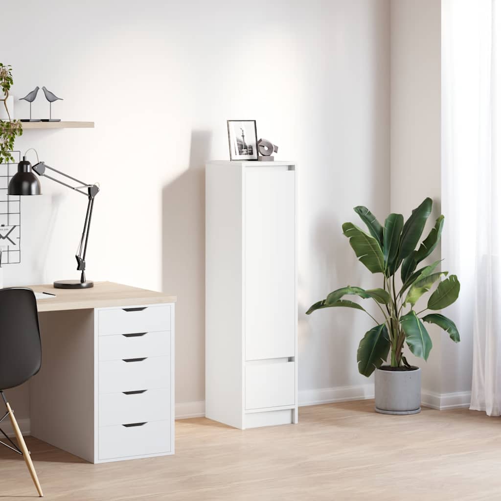 Buffet haut blanc 29,5x34x119,5 cm bois d'ingénierie - XIOS
