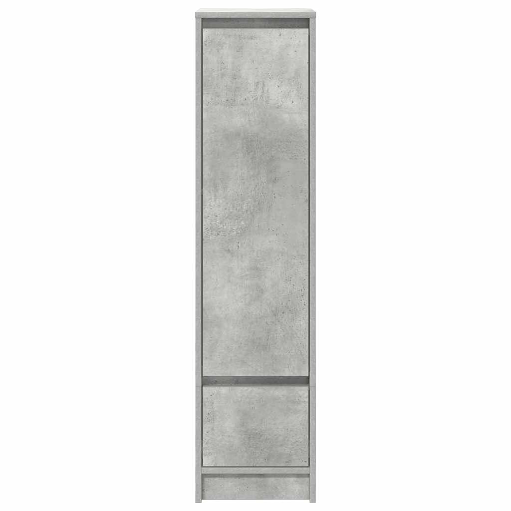 Buffet haut gris béton 29,5x34x119,5 cm bois d'ingénierie