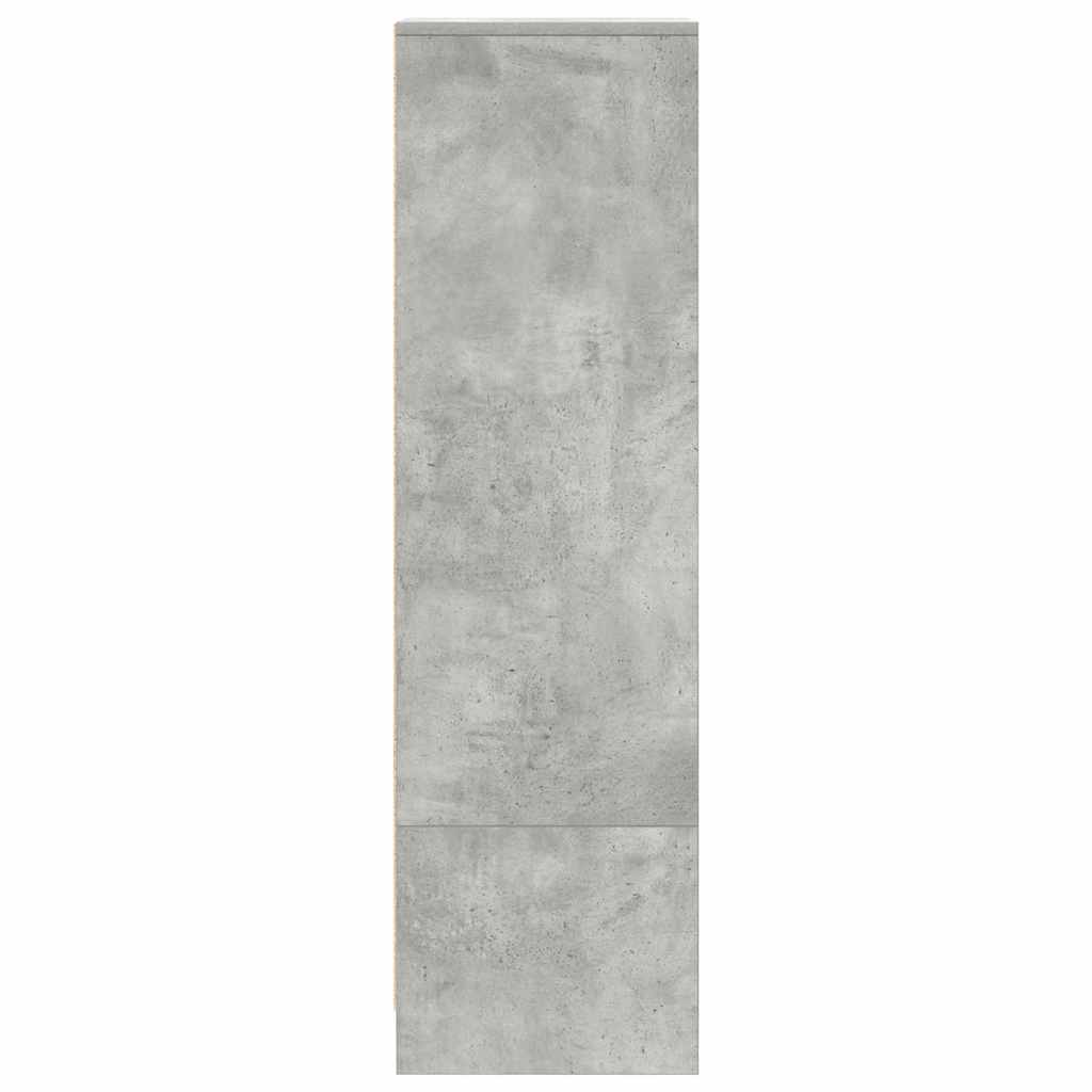 Buffet haut gris béton 29,5x34x119,5 cm bois d'ingénierie