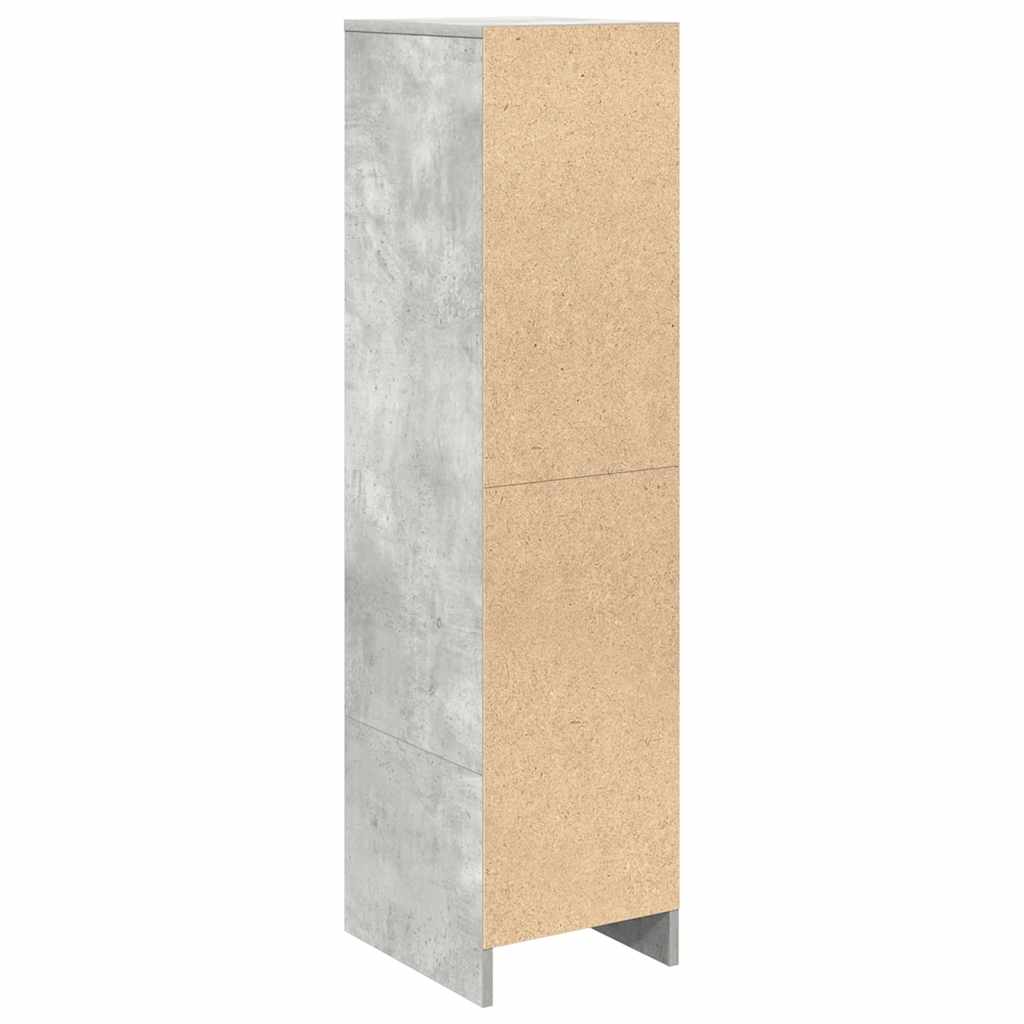 Buffet haut gris béton 29,5x34x119,5 cm bois d'ingénierie