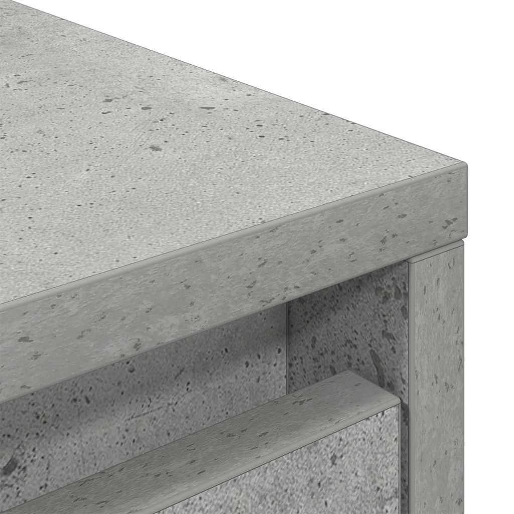 Buffet haut gris béton 29,5x34x119,5 cm bois d'ingénierie