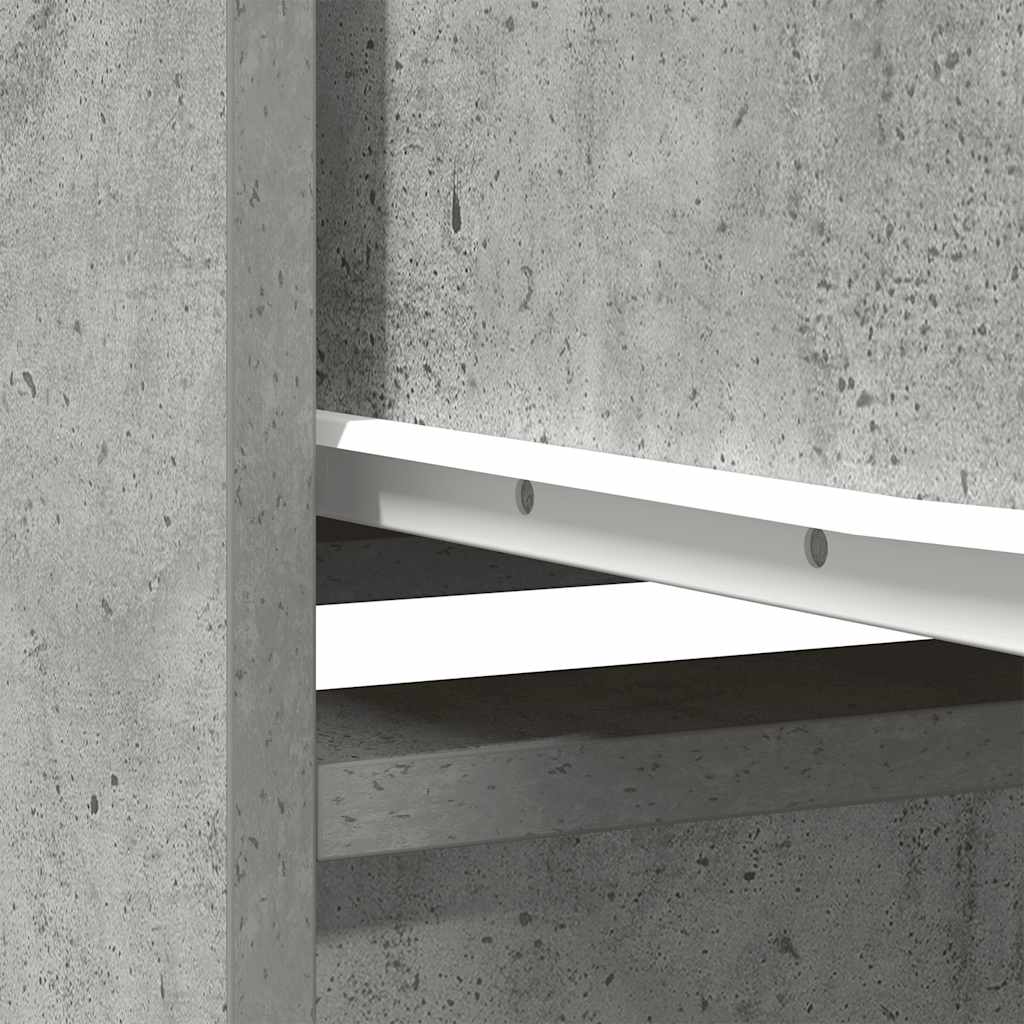 Buffet haut gris béton 29,5x34x119,5 cm bois d'ingénierie