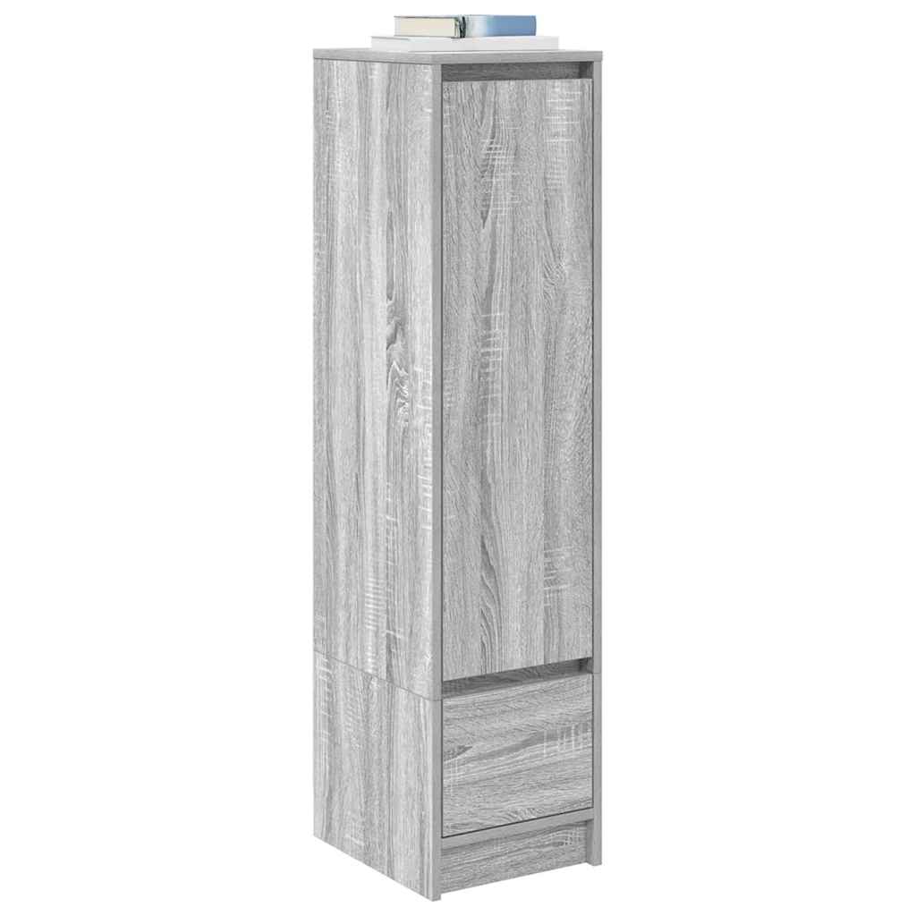 Buffet haut sonoma gris 29,5x34x119,5 cm bois d'ingénierie - XIOS
