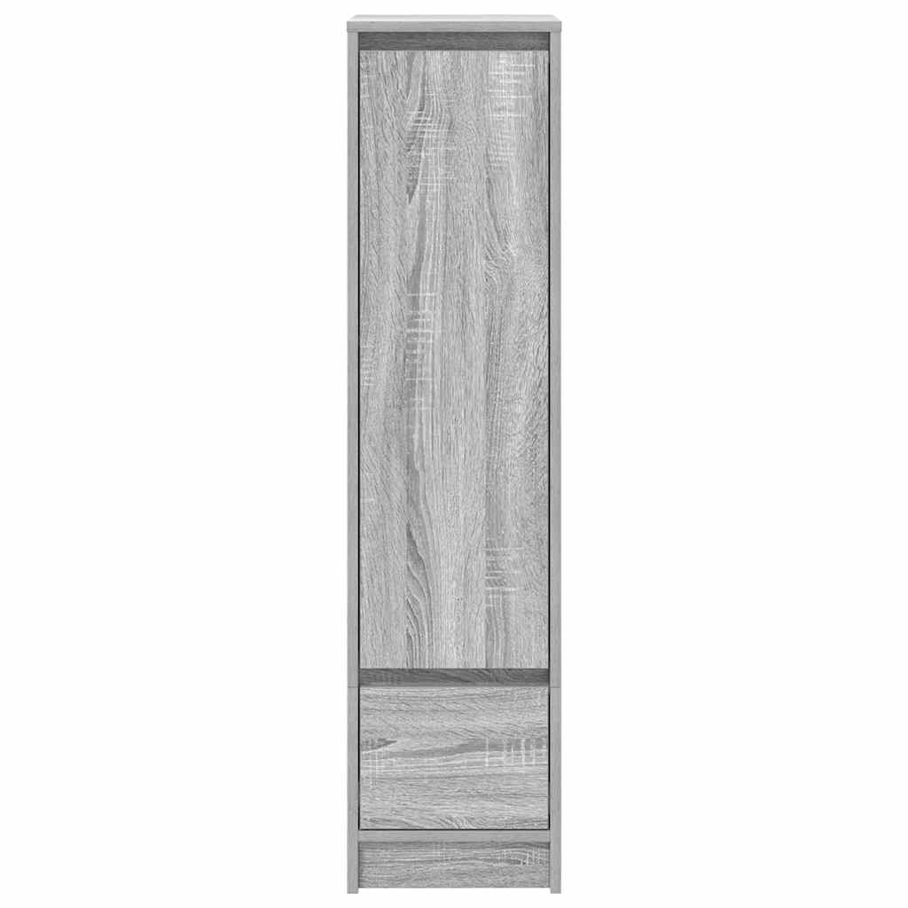 Buffet haut sonoma gris 29,5x34x119,5 cm bois d'ingénierie - XIOS