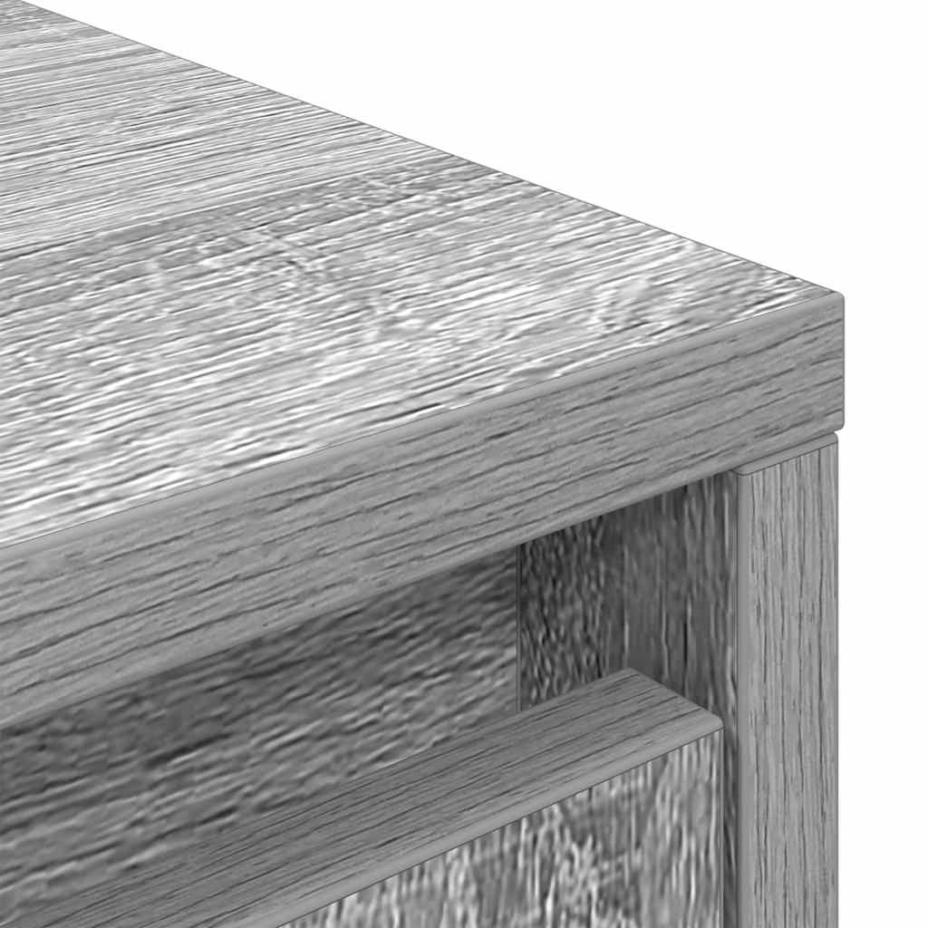 Buffet haut sonoma gris 29,5x34x119,5 cm bois d'ingénierie - XIOS