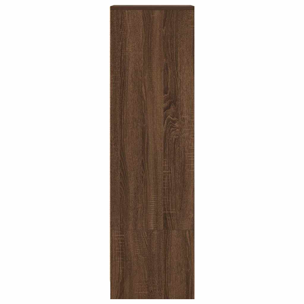 Buffet haut chêne marron 29,5x34x119,5 cm bois d'ingénierie - XIOS