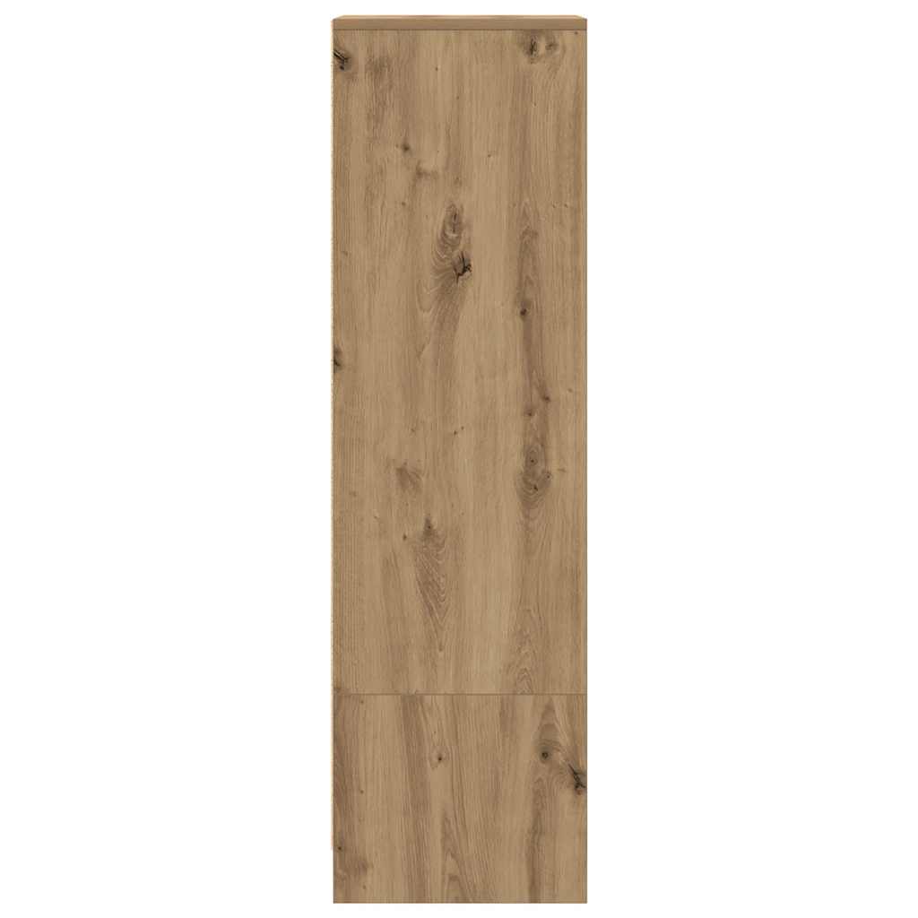 Buffet haut chêne artisanal 29,5x34x119,5 cm bois d'ingénierie - XIOS