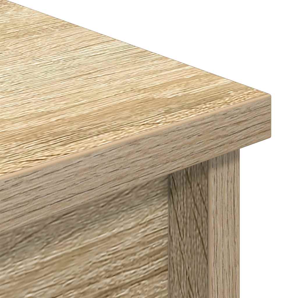 Buffet haut chêne sonoma 37,5x35x180 cm bois d'ingénierie - XIOS