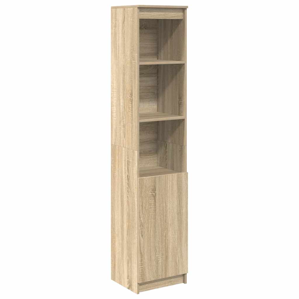 Buffet haut chêne sonoma 37,5x35x180 cm bois d'ingénierie - XIOS