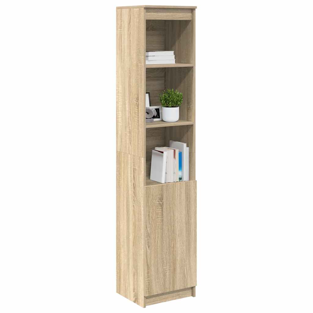 Buffet haut chêne sonoma 37,5x35x180 cm bois d'ingénierie - XIOS
