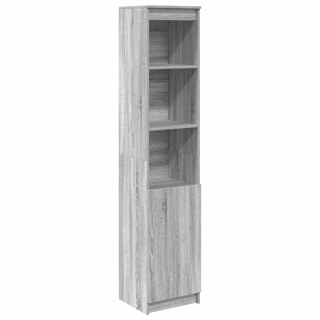 Buffet sonoma gris 37,5x35x180 cm bois d'ingénierie - XIOS