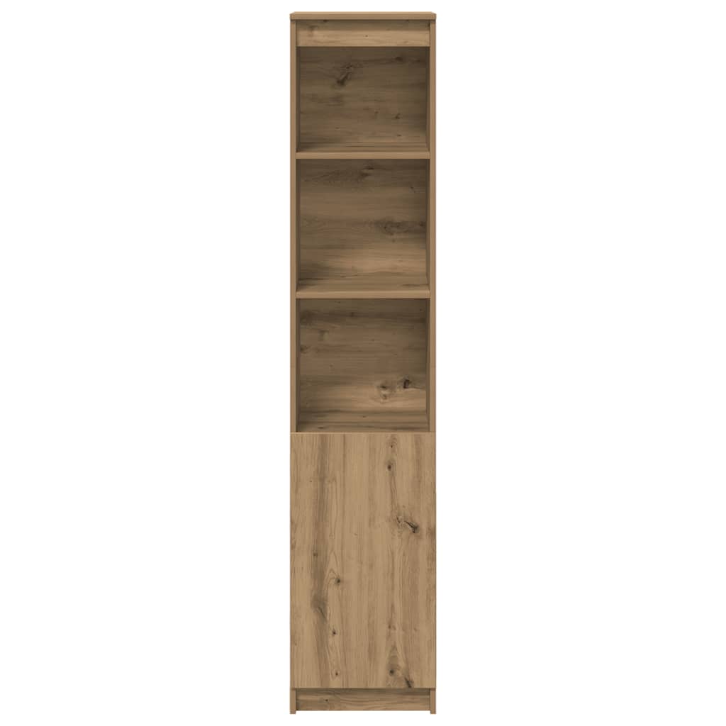 Buffet haut chêne artisanal 37,5x35x180 cm bois d'ingénierie - XIOS