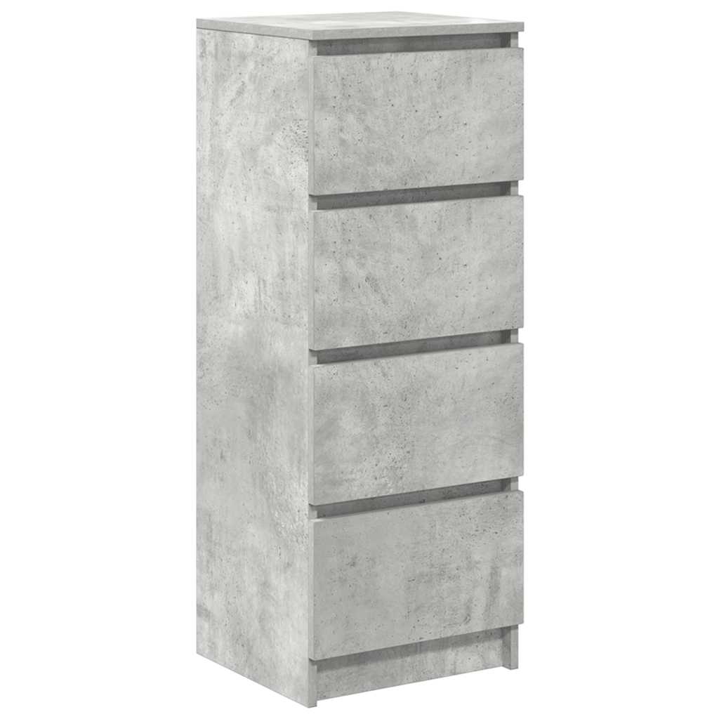 Buffet gris béton 37,5x35x99 cm bois d'ingénierie - XIOS