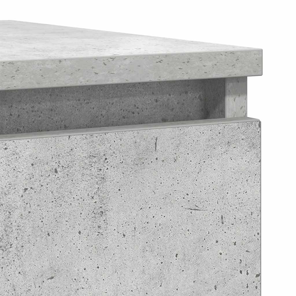 Buffet gris béton 37,5x35x99 cm bois d'ingénierie - XIOS