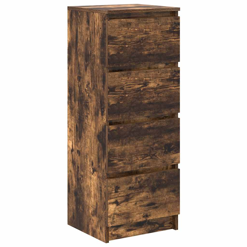 Buffet chêne fumé 37,5x35x99 cm bois d'ingénierie - XIOS