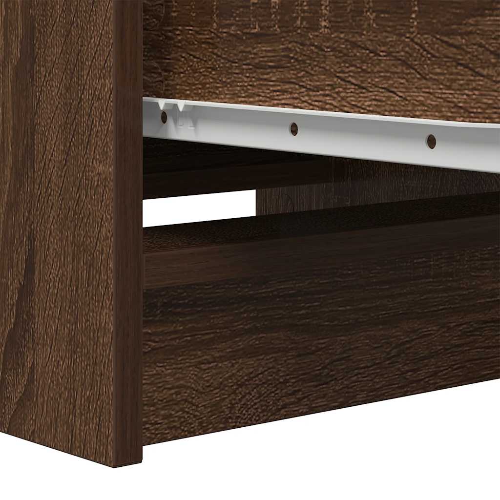 Buffet chêne marron 37,5x35x99 cm bois d'ingénierie - XIOS