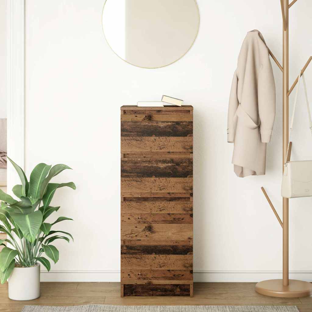 Buffet vieux bois 37,5x35x99 cm bois d'ingénierie - XIOS