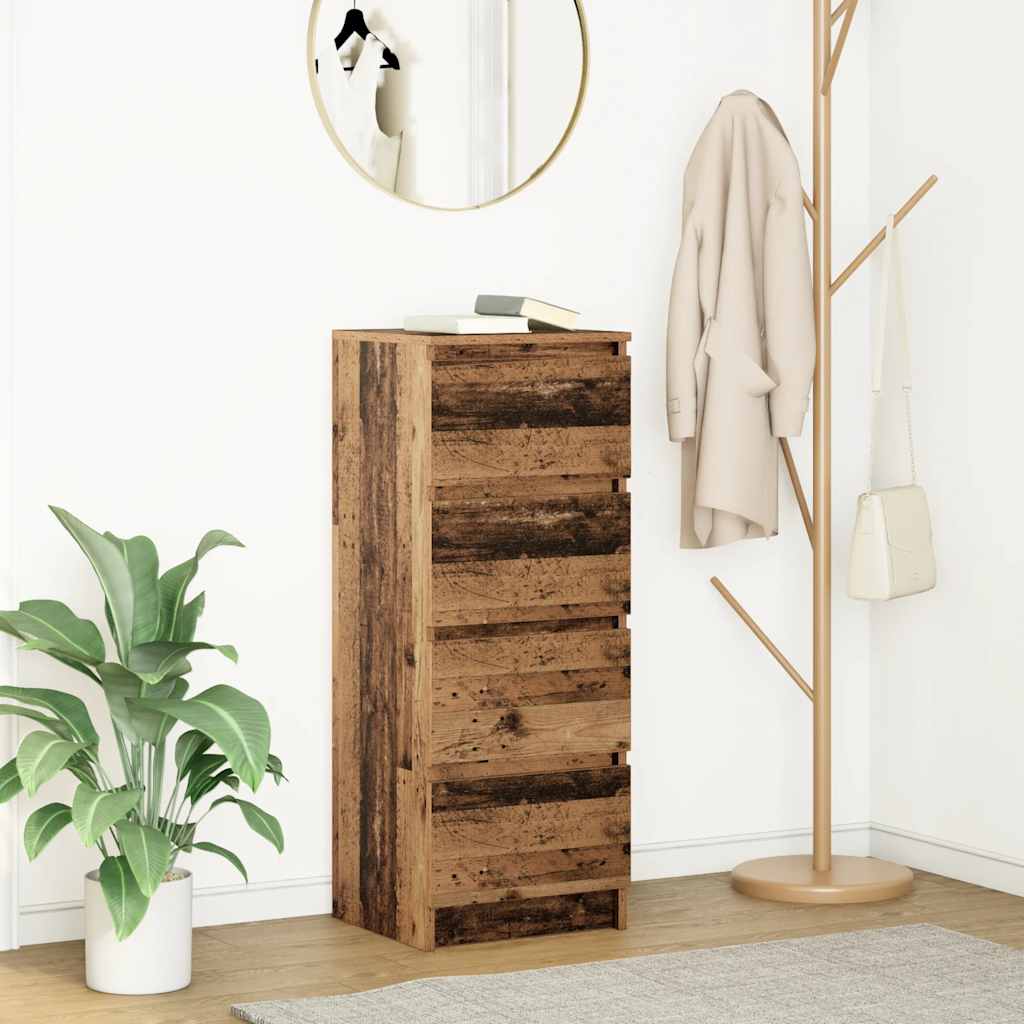 Buffet vieux bois 37,5x35x99 cm bois d'ingénierie - XIOS