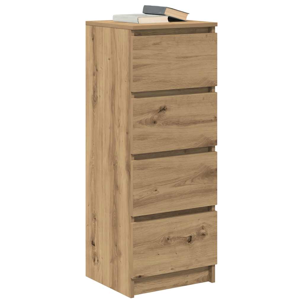 Buffet chêne artisanal 37,5x35x99 cm bois d'ingénierie - XIOS