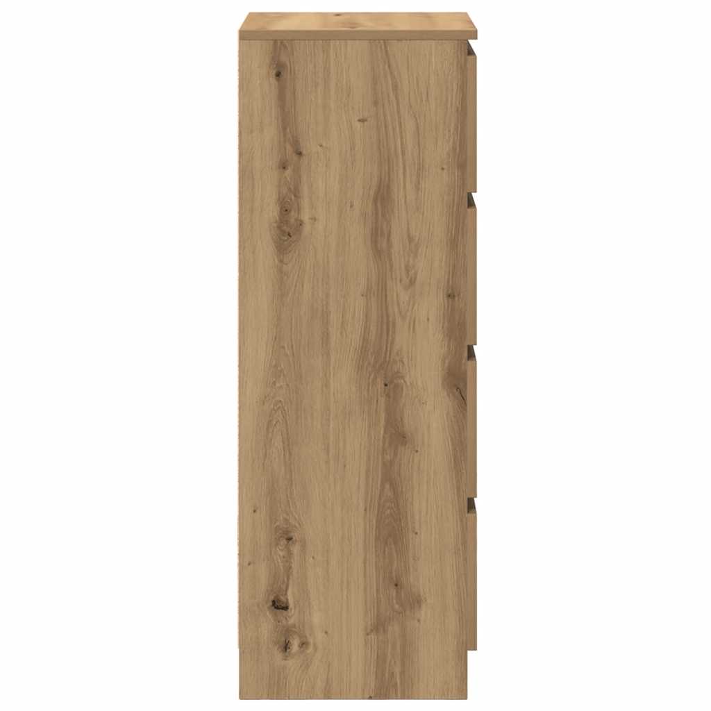 Buffet chêne artisanal 37,5x35x99 cm bois d'ingénierie - XIOS