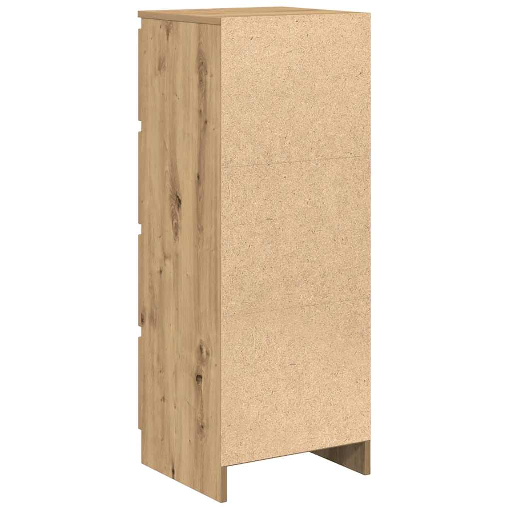 Buffet chêne artisanal 37,5x35x99 cm bois d'ingénierie - XIOS