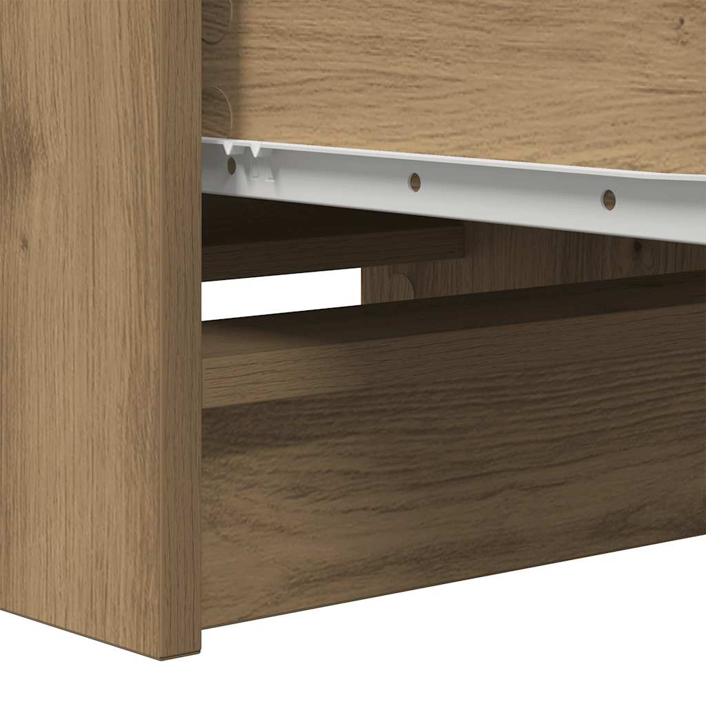 Buffet chêne artisanal 37,5x35x99 cm bois d'ingénierie - XIOS