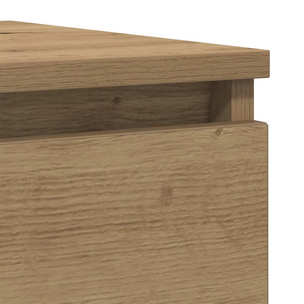 Buffet chêne artisanal 37,5x35x99 cm bois d'ingénierie - XIOS