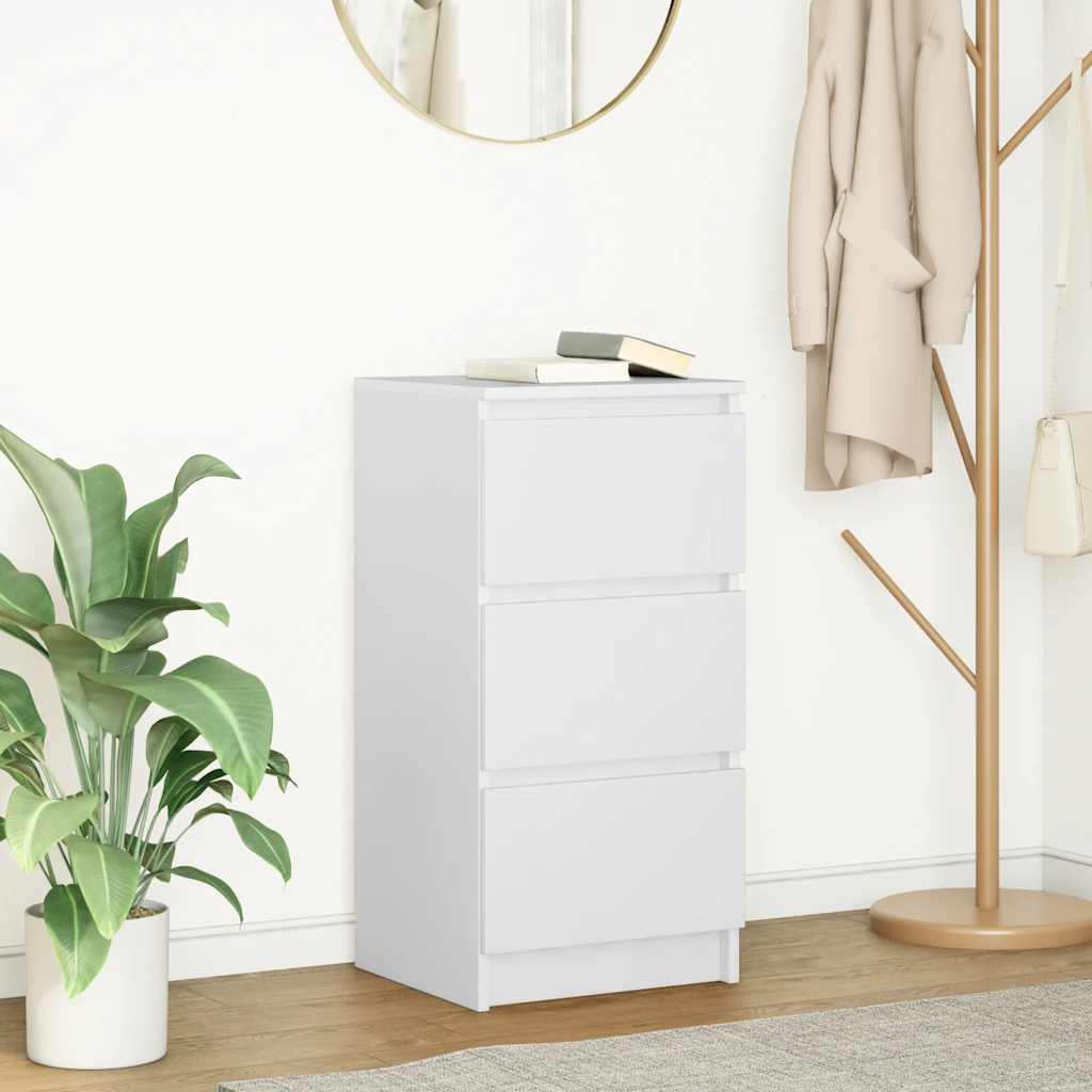 Buffet blanc 37,5x35x76 cm bois d'ingénierie - XIOS