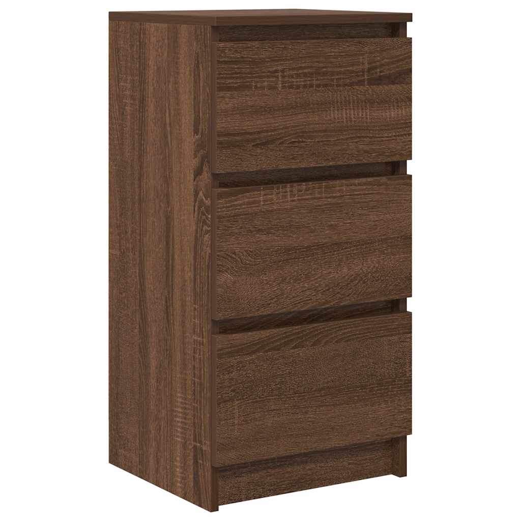 Buffet chêne marron 37,5x35x76 cm bois d'ingénierie - XIOS