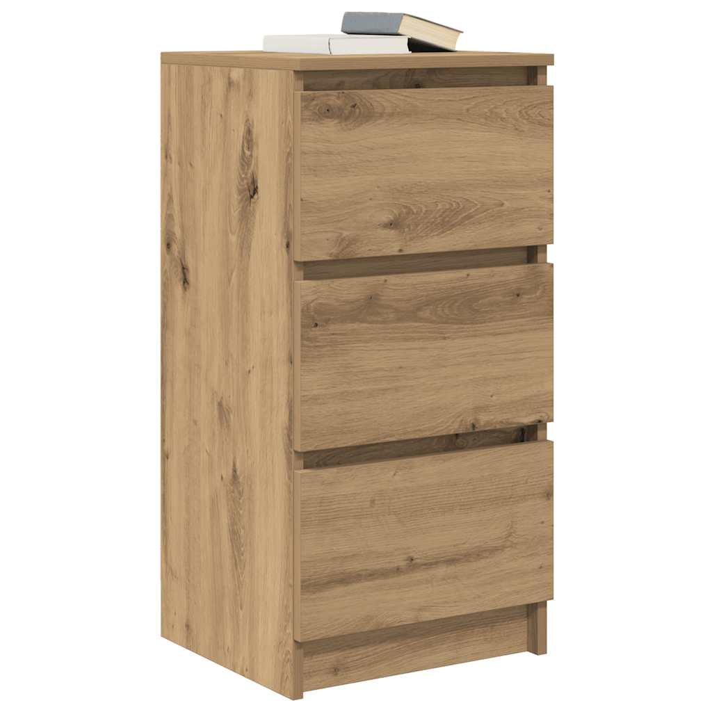 Buffet chêne artisanal 37,5x35x76 cm bois d'ingénierie - XIOS