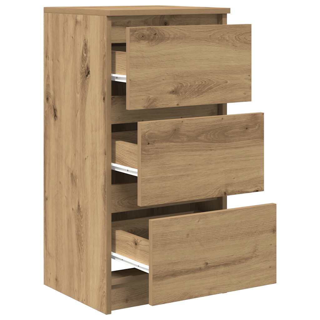 Buffet chêne artisanal 37,5x35x76 cm bois d'ingénierie - XIOS