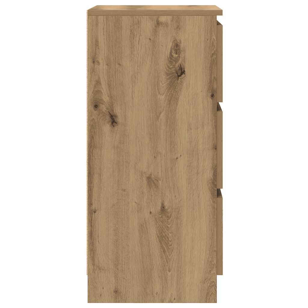 Buffet chêne artisanal 37,5x35x76 cm bois d'ingénierie - XIOS