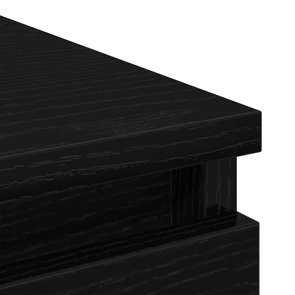 Buffet chêne noir 80x35x76 cm bois d'ingénierie - XIOS