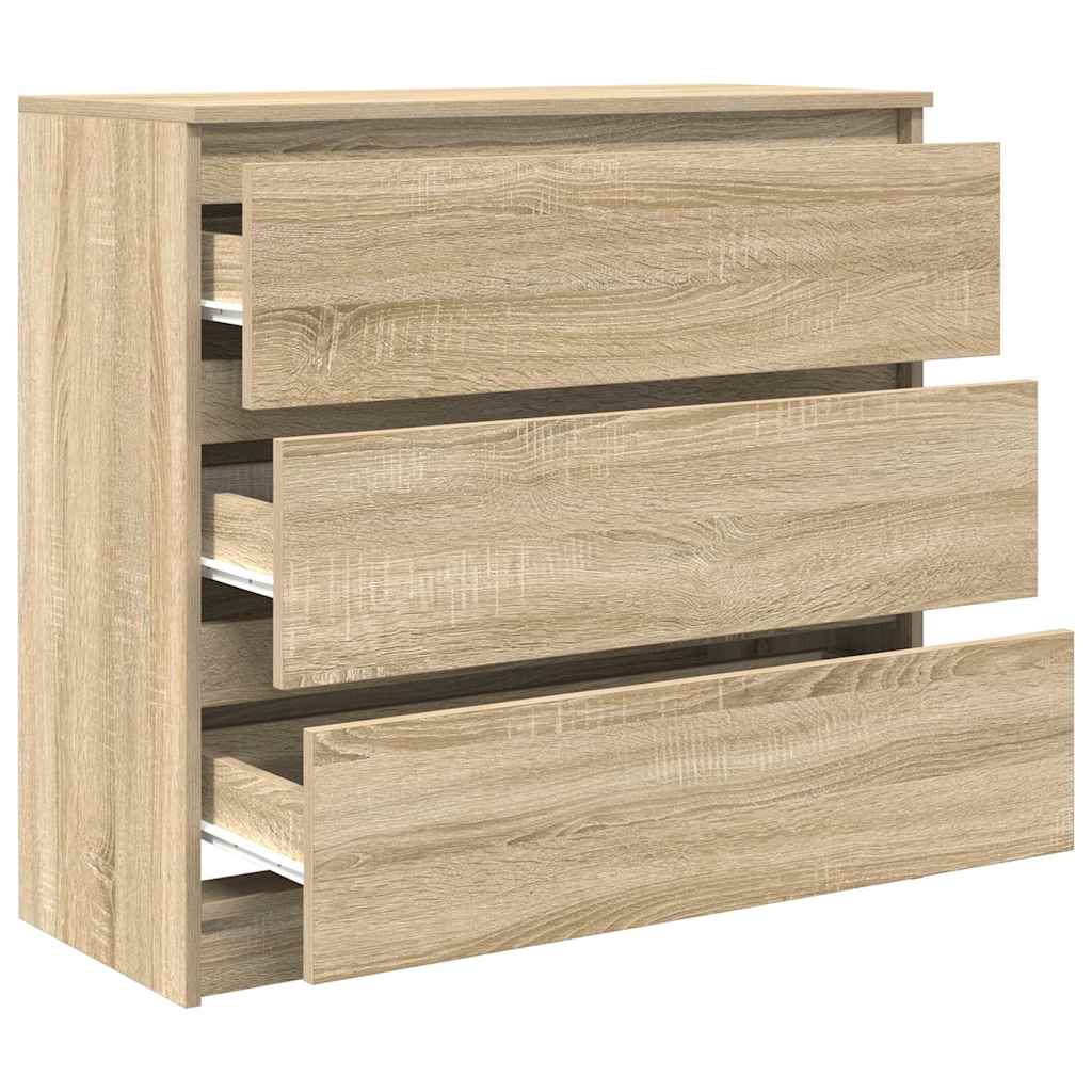 Buffet chêne sonoma 80x35x76 cm bois d'ingénierie - XIOS