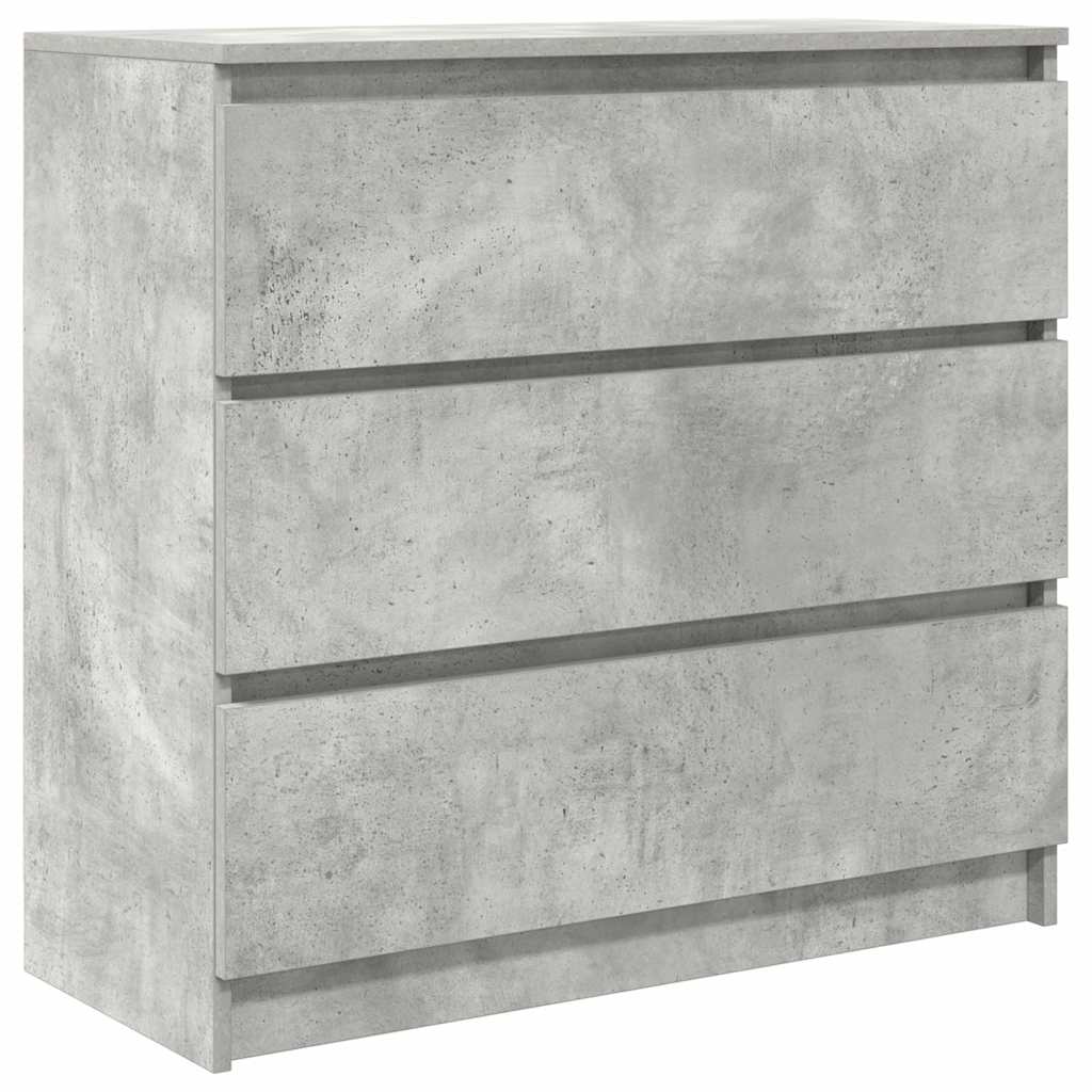 Buffet gris béton 80x35x76 cm bois d'ingénierie - XIOS