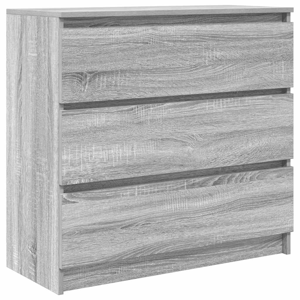 Buffet sonoma gris 80x35x76 cm bois d'ingénierie - XIOS