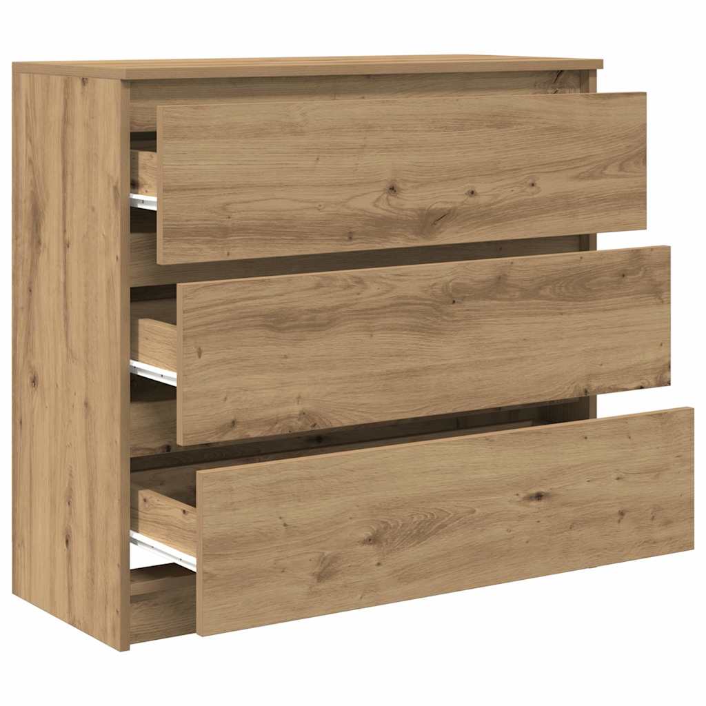 Buffet chêne artisanal 80x35x76 cm bois d'ingénierie - XIOS