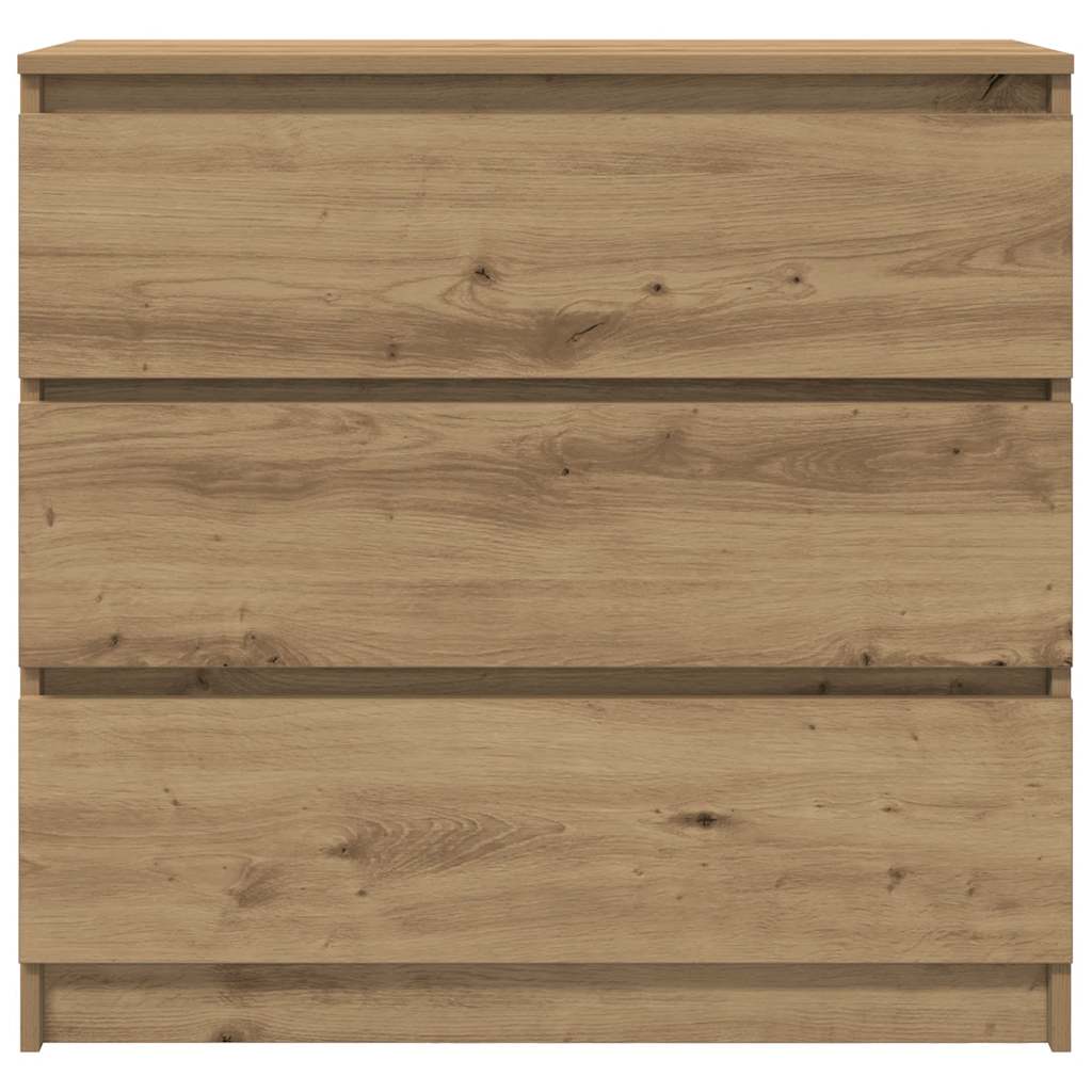 Buffet chêne artisanal 80x35x76 cm bois d'ingénierie - XIOS