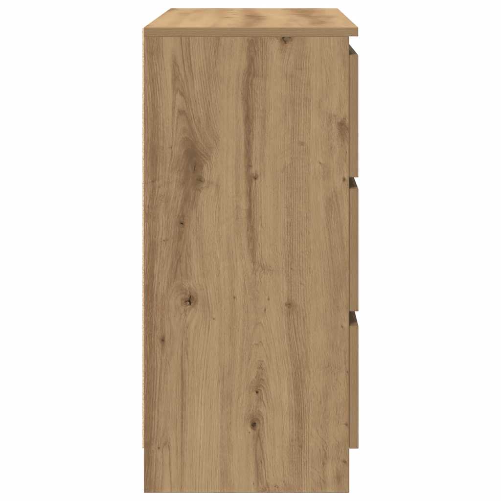 Buffet chêne artisanal 80x35x76 cm bois d'ingénierie - XIOS