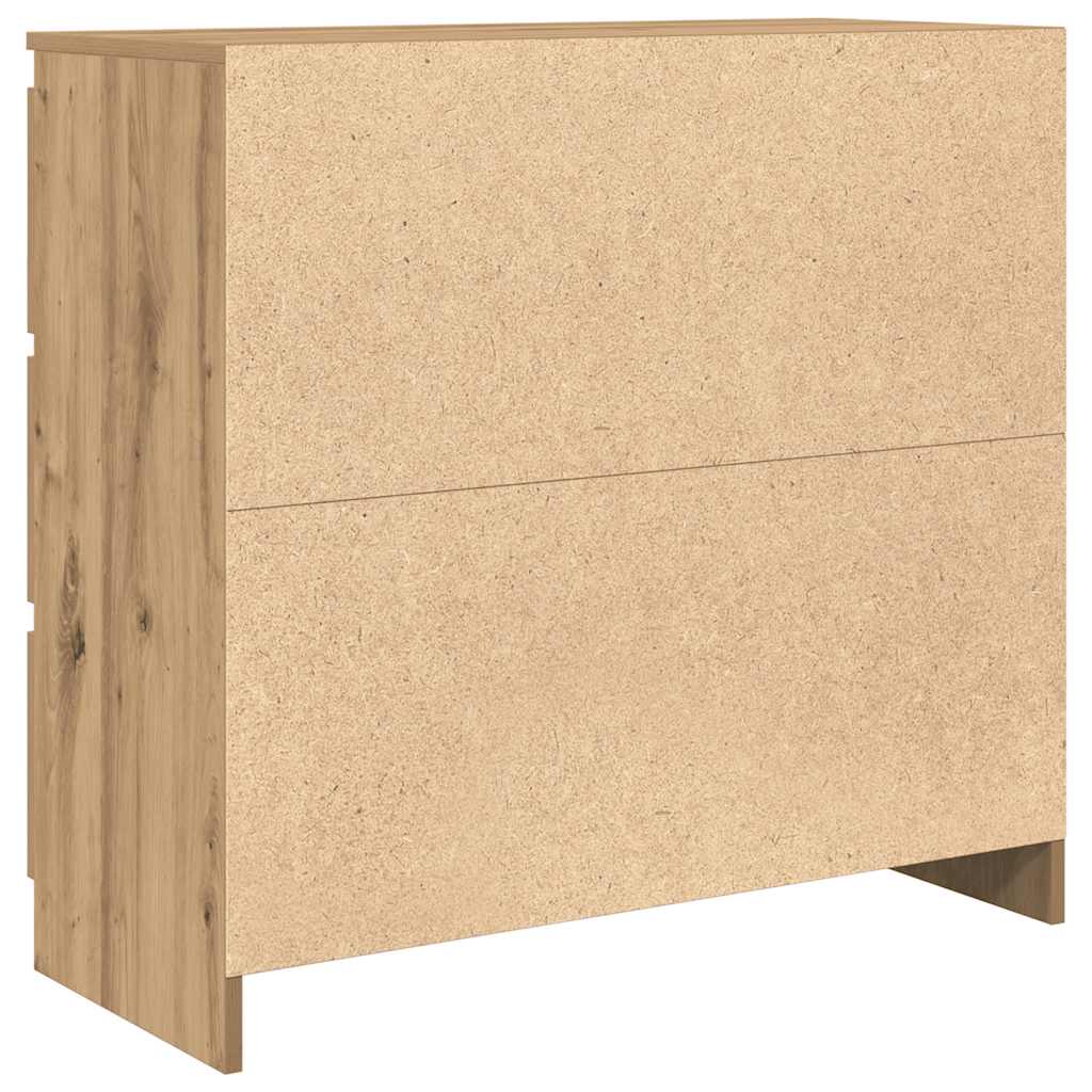 Buffet chêne artisanal 80x35x76 cm bois d'ingénierie - XIOS