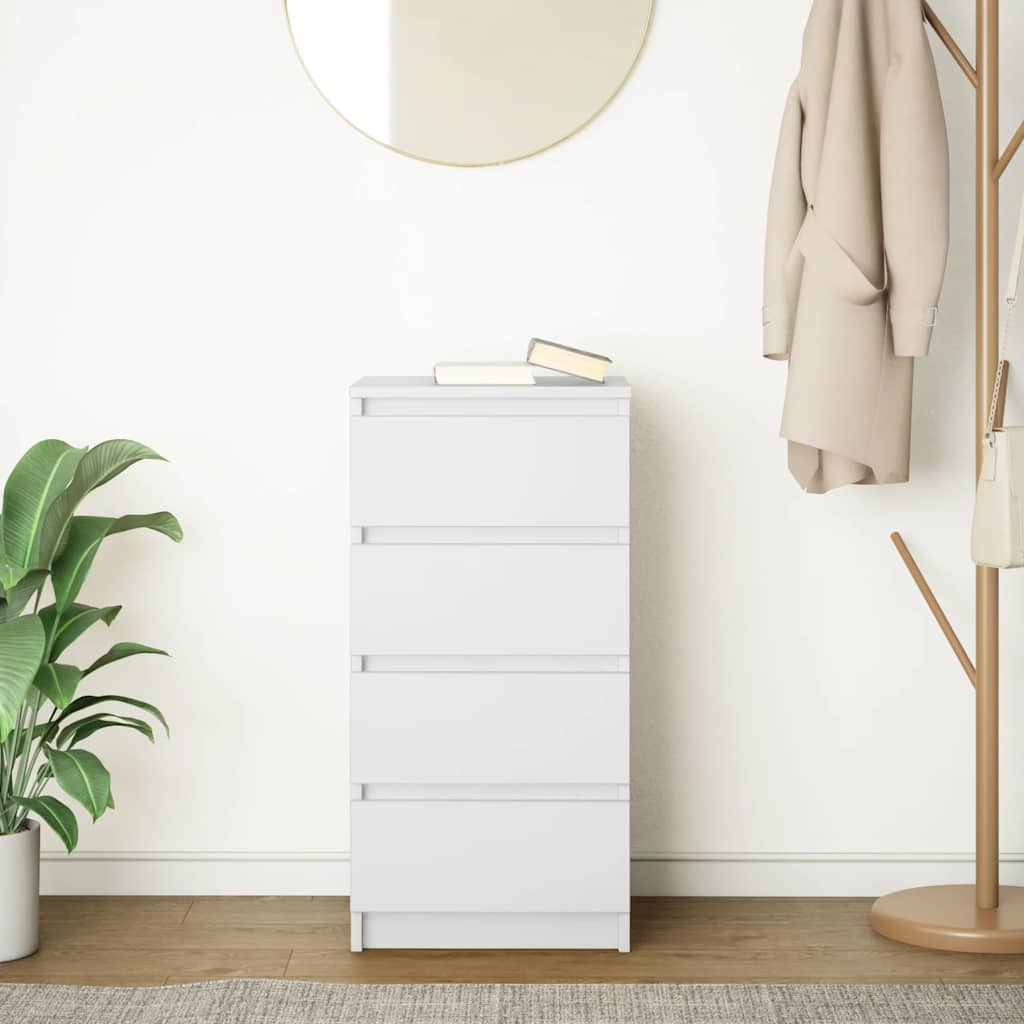 Buffet blanc 37,5x35x76 cm bois d'ingénierie - XIOS