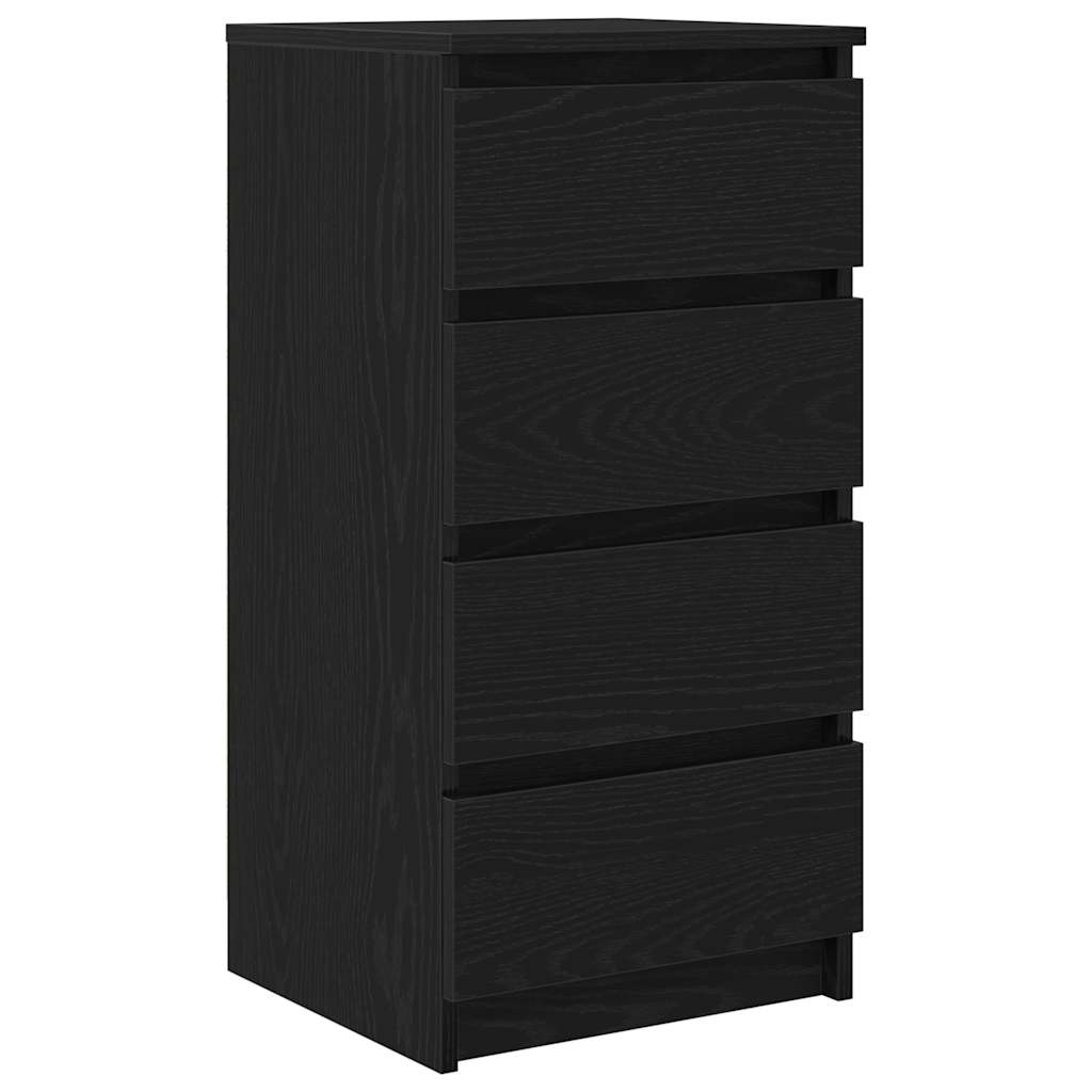 Buffet chêne noir 37,5x35x76 cm bois d'ingénierie - XIOS