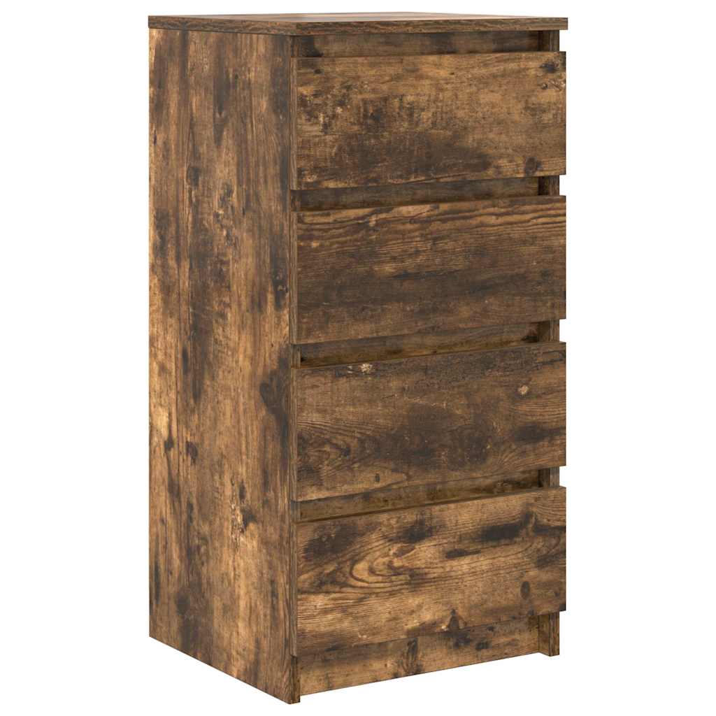 Buffet chêne fumé 37,5x35x76 cm bois d'ingénierie - XIOS