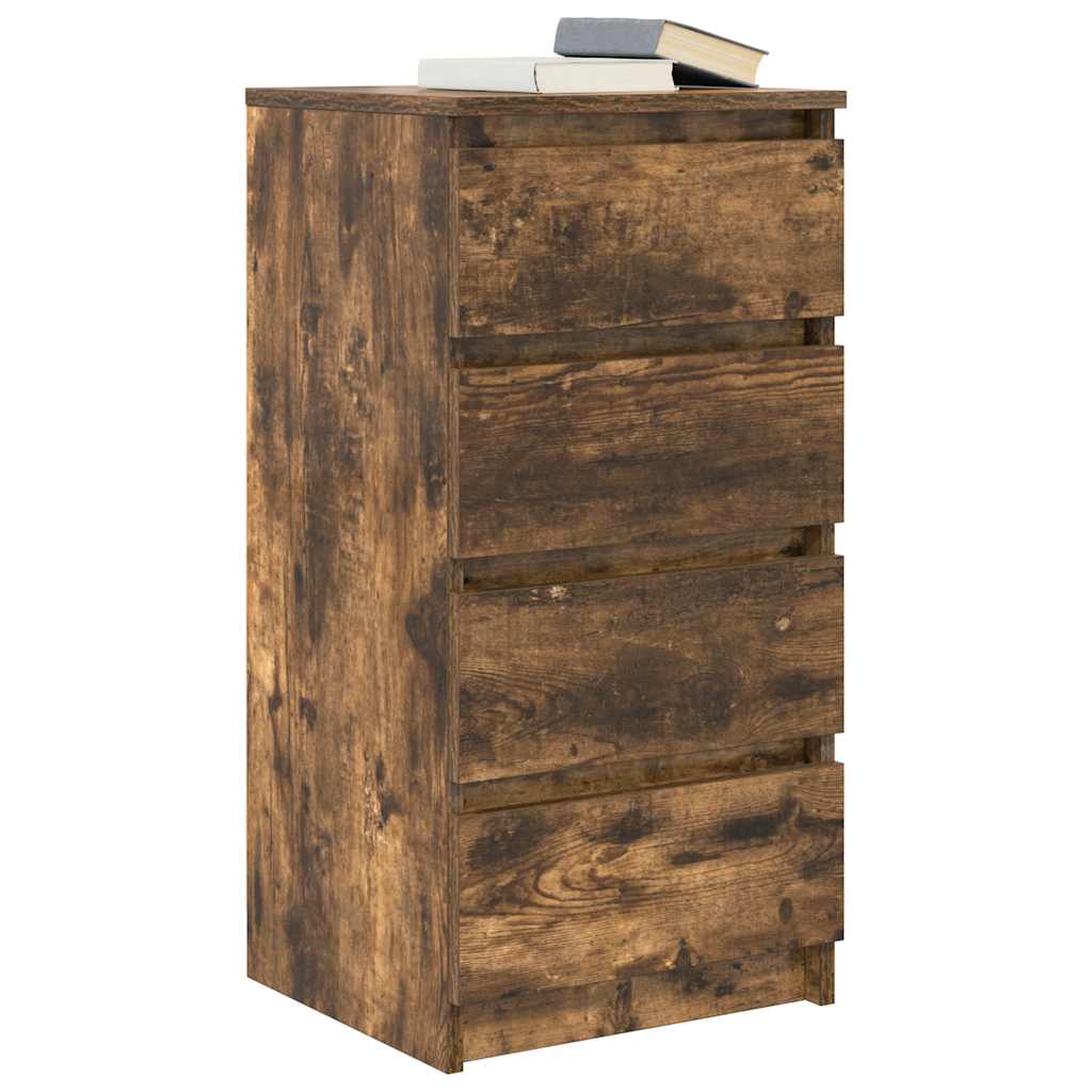 Buffet chêne fumé 37,5x35x76 cm bois d'ingénierie - XIOS
