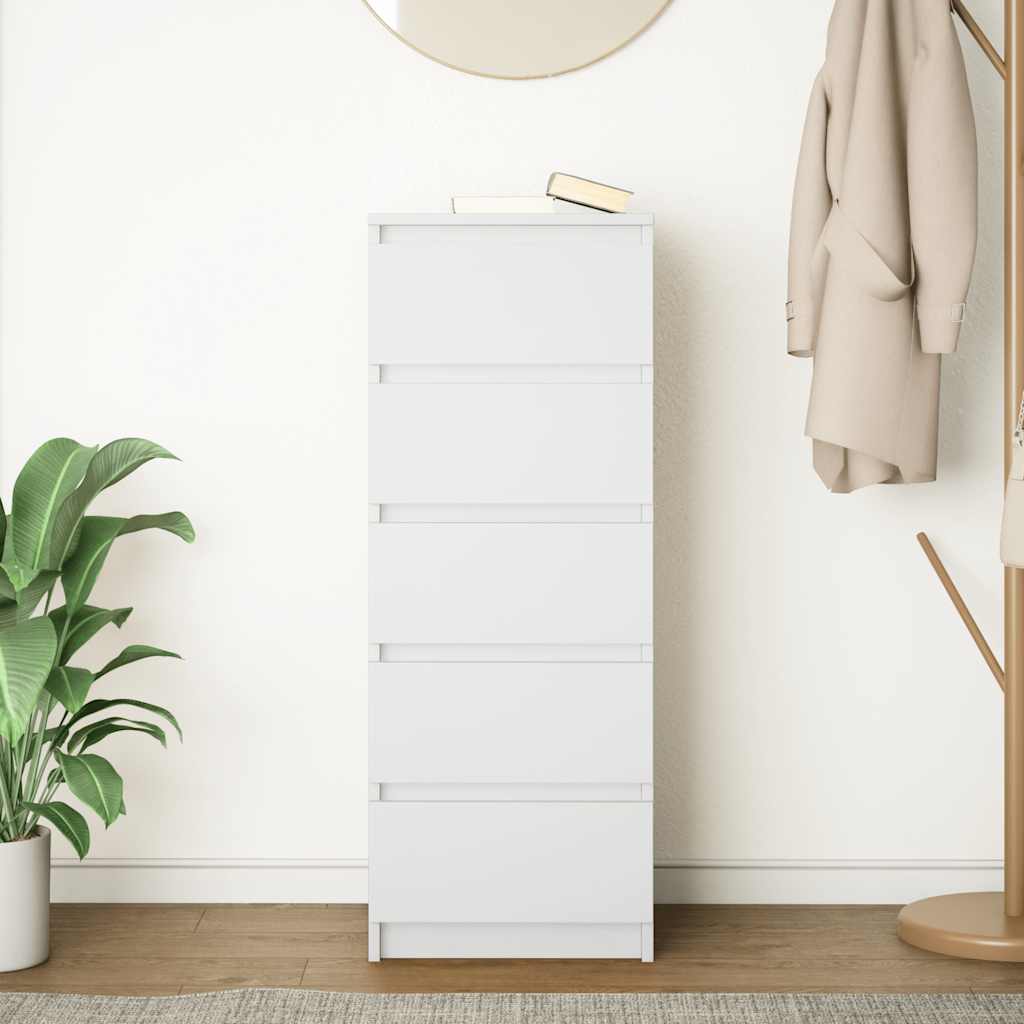 Buffet avec tiroirs blanc 37,5x35x99 cm bois d'ingénierie - XIOS