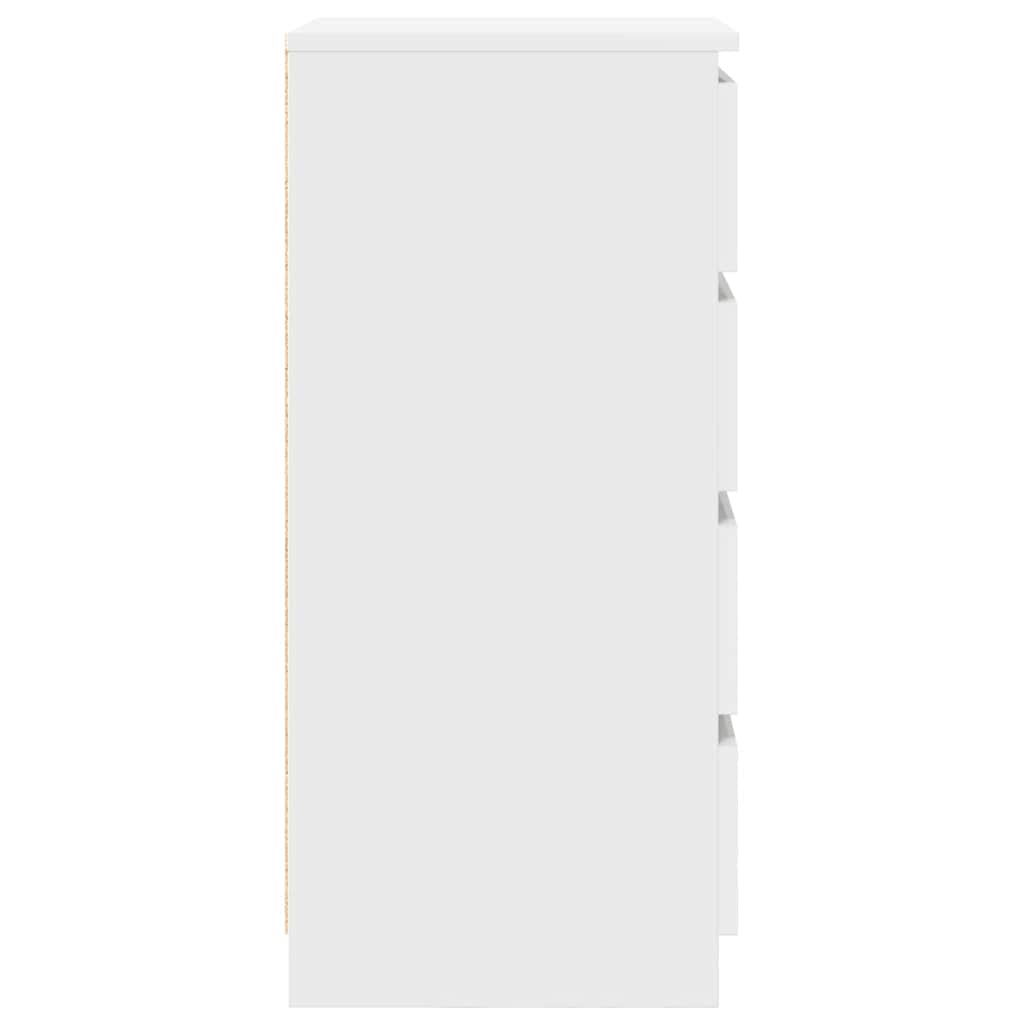 Buffet avec tiroirs blanc 37,5x35x99 cm bois d'ingénierie - XIOS