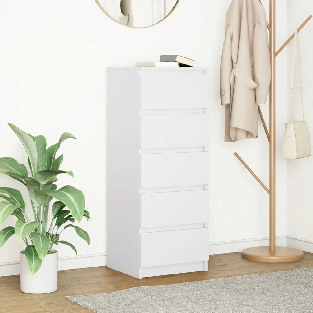 Buffet avec tiroirs blanc 37,5x35x99 cm bois d'ingénierie - XIOS